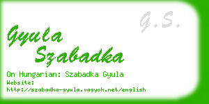 gyula szabadka business card